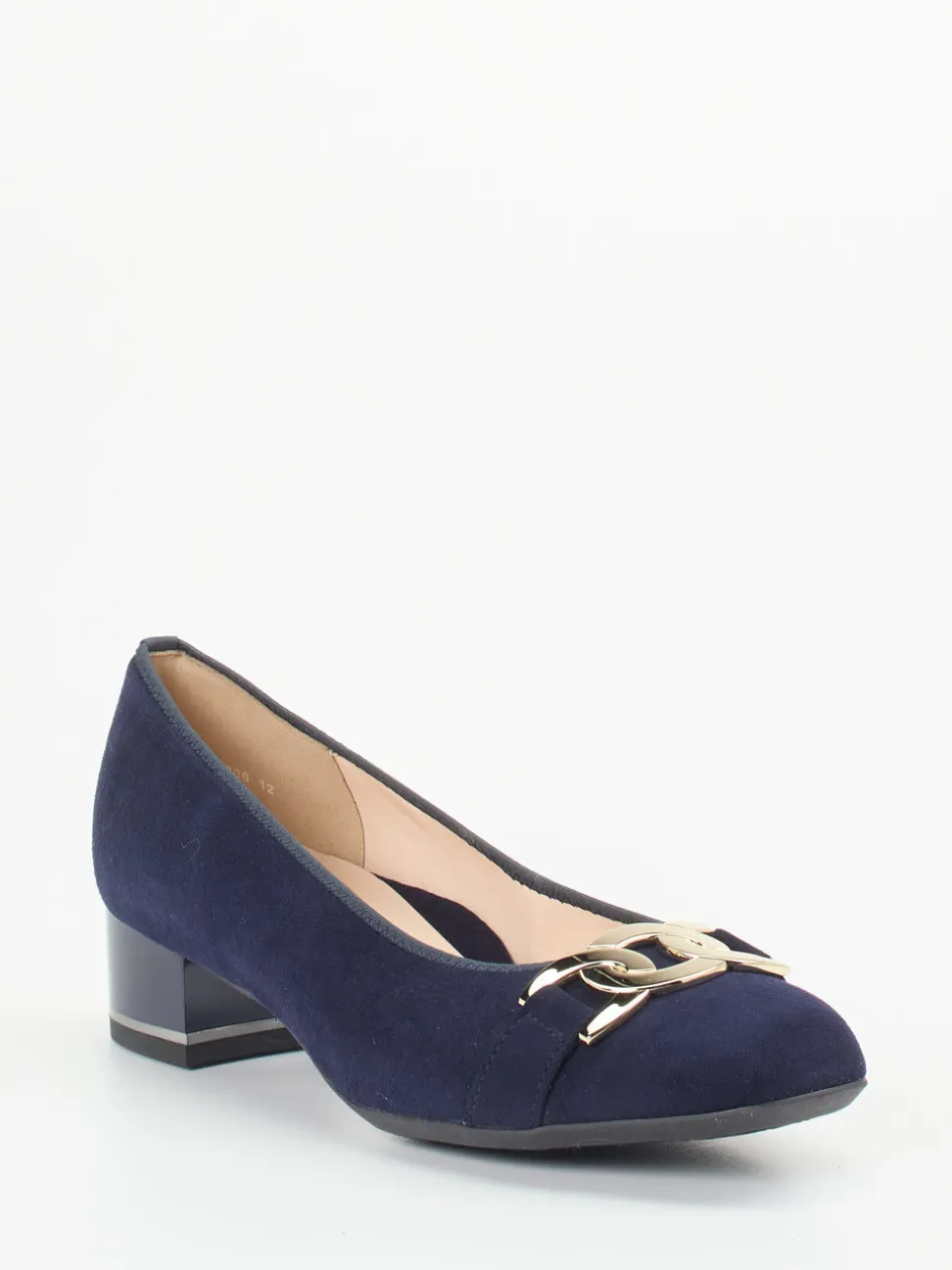 Ara – Blockabsatz-Pumps aus Veloursleder Dunkelblau