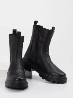 Ara – Chelsea-Stiefelette aus Kalbleder Schwarz