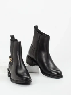 Ara – Chelsea-Stiefelette aus Kalbleder Schwarz