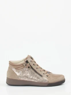 Ara – High-Top Sneaker aus geprägtem Leder beige