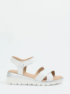Ara – Keilsandalette aus Kalbleder in Weiß