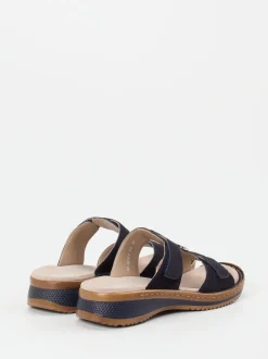 Ara – Komfort-Pantolette aus Veloursleder Dunkelblau