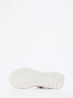 Ara – Komfortsandale aus Metallicleder beige