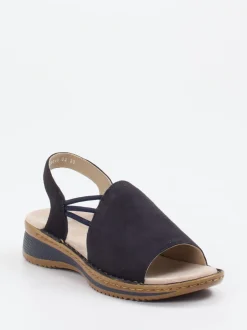 Ara – Komfortsandale aus Veloursleder Blau