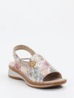 Ara – Komfortsandalen aus geprägtem Leder multicolor
