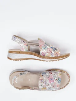 Ara – Komfortsandalen aus geprägtem Leder multicolor