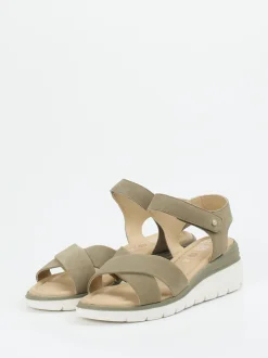 Ara – Komfortsandalen aus Veloursleder grün