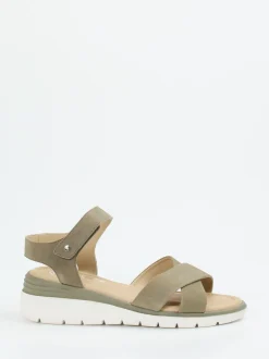Ara – Komfortsandalen aus Veloursleder grün