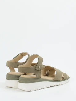 Ara – Komfortsandalen aus Veloursleder grün