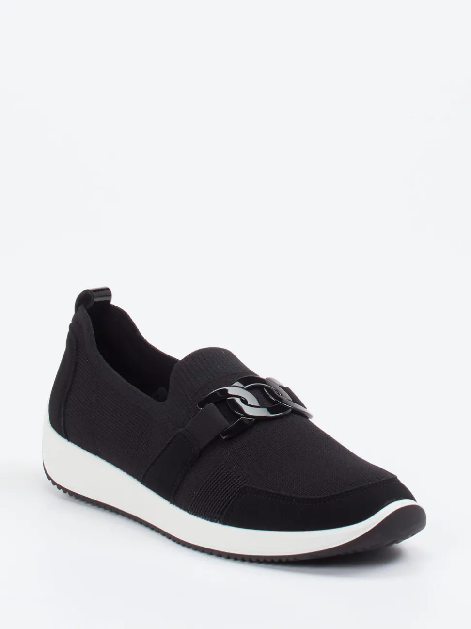 Ara – Komfort-Slipper aus Stretch schwarz
