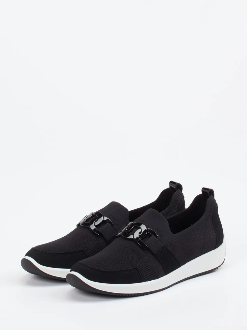 Ara – Komfort-Slipper aus Stretch schwarz