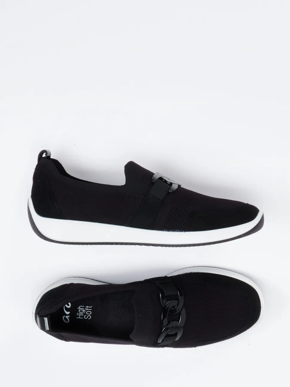 Ara – Komfort-Slipper aus Stretch schwarz