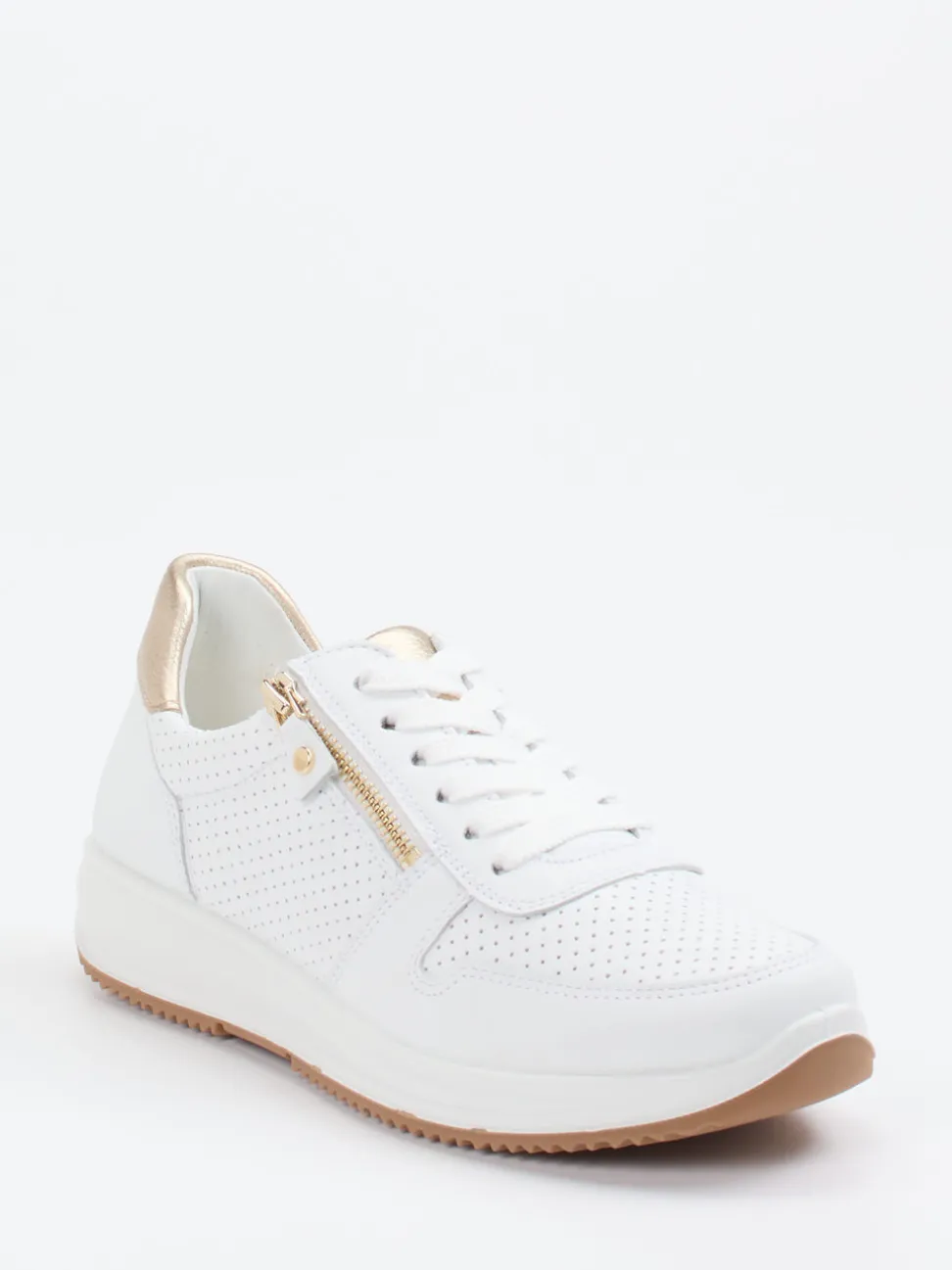 Ara – Komfort-Sneaker aus Kalbleder Weiß