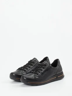 Ara – Komfort-Sneaker aus Kalbleder schwarz
