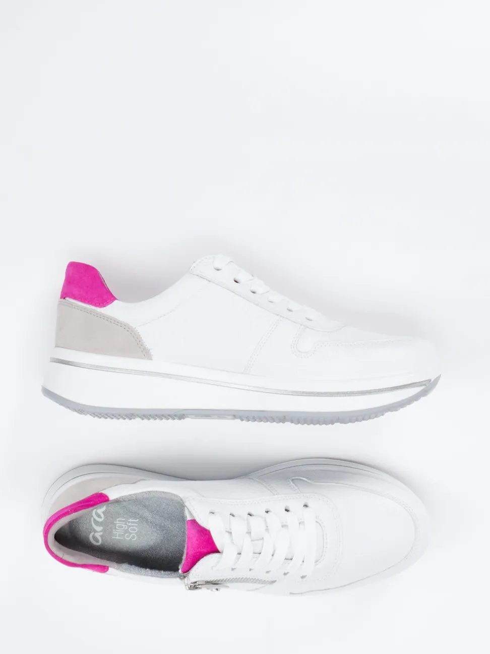 Ara – Komfort-Sneaker aus Kalbleder weiß