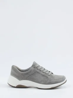 Ara – Komfort-Sneaker aus Veloursleder hellgrau