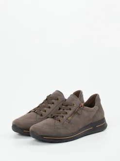Ara – Komfort-Sneaker aus Veloursleder in Taupe
