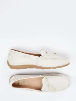 Ara – Loafer aus Hirschleder cremeweiß