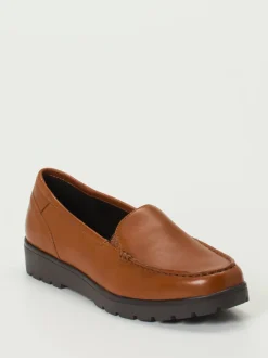 Ara – Loafer aus Kalbleder cognacfarben glänzend