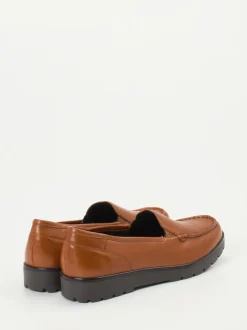 Ara – Loafer aus Kalbleder cognacfarben glänzend