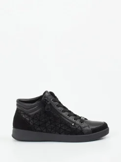 Ara – Mid-Top Sneaker aus Leder Schwarz