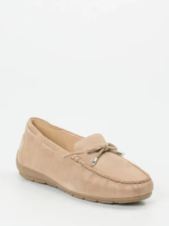 Ara – Mokassin-Slipper aus Veloursleder beige