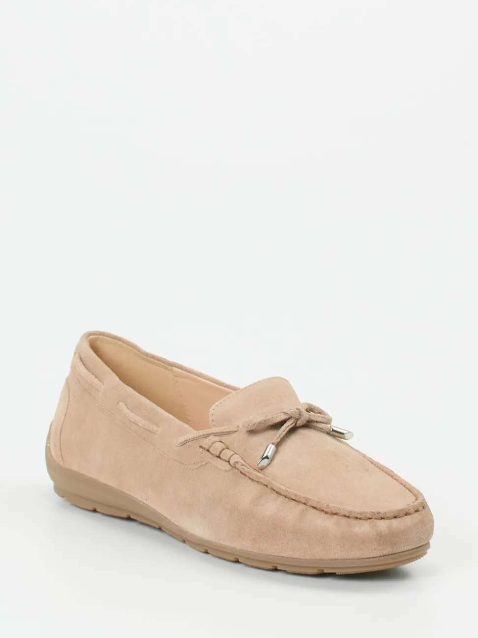 Ara – Mokassin-Slipper aus Veloursleder beige