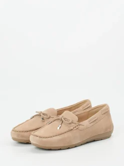 Ara – Mokassin-Slipper aus Veloursleder beige