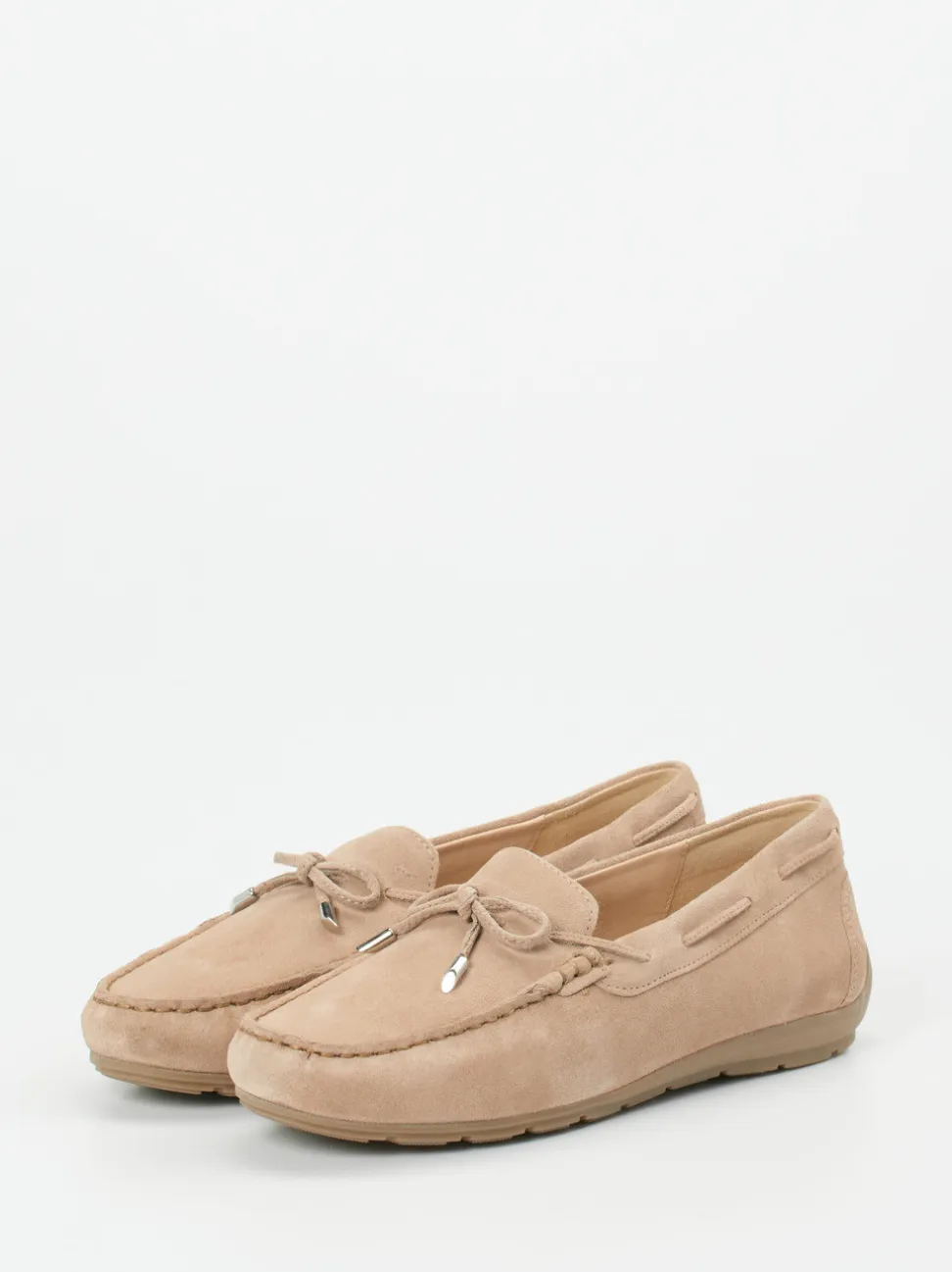Ara – Mokassin-Slipper aus Veloursleder beige