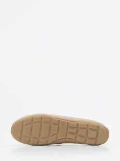 Ara – Mokassin-Slipper aus Veloursleder beige