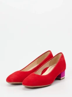 Ara – Pumps aus Veloursleder in Signalrot