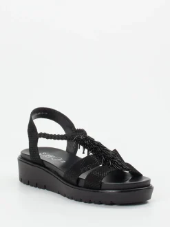 Ara – Sandalette aus geprägtem Leder Schwarz