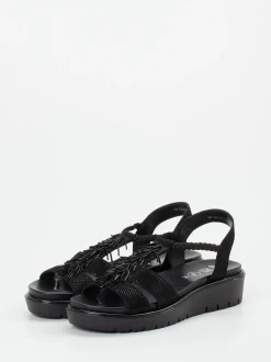 Ara – Sandalette aus geprägtem Leder Schwarz