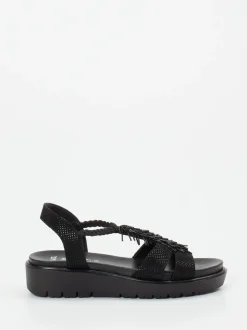 Ara – Sandalette aus geprägtem Leder Schwarz
