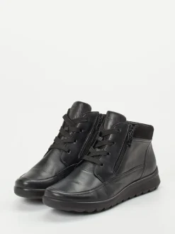 Ara – Schnürboots aus Kalbleder schwarz