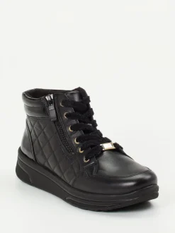 Ara – Schnürboots aus Kalbleder in Schwarz