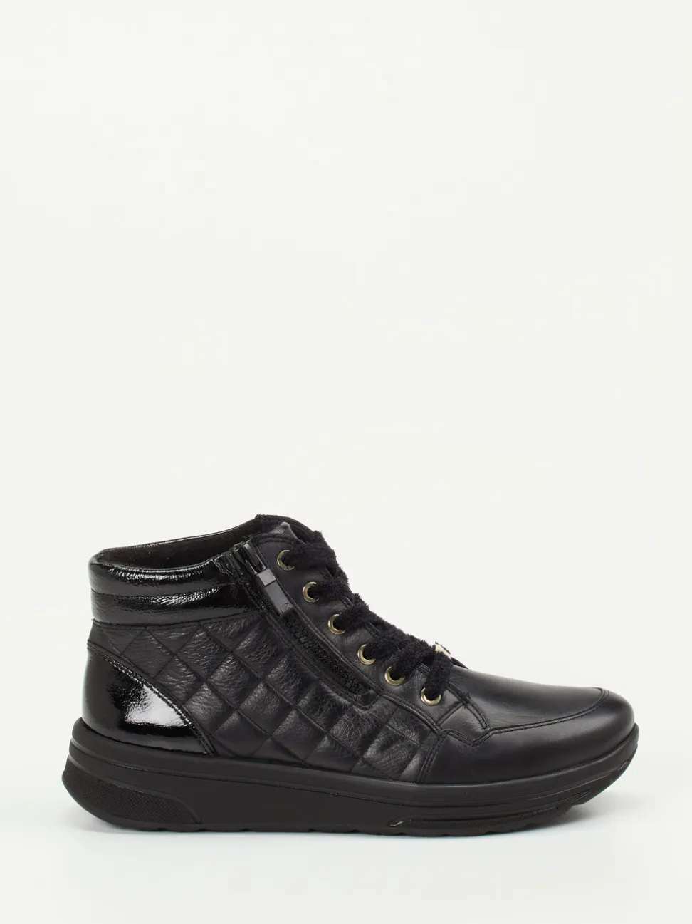 Ara – Schnürboots aus Kalbleder in Schwarz