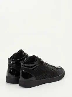 Ara – Schnürstiefelette aus Lackleder Schwarz