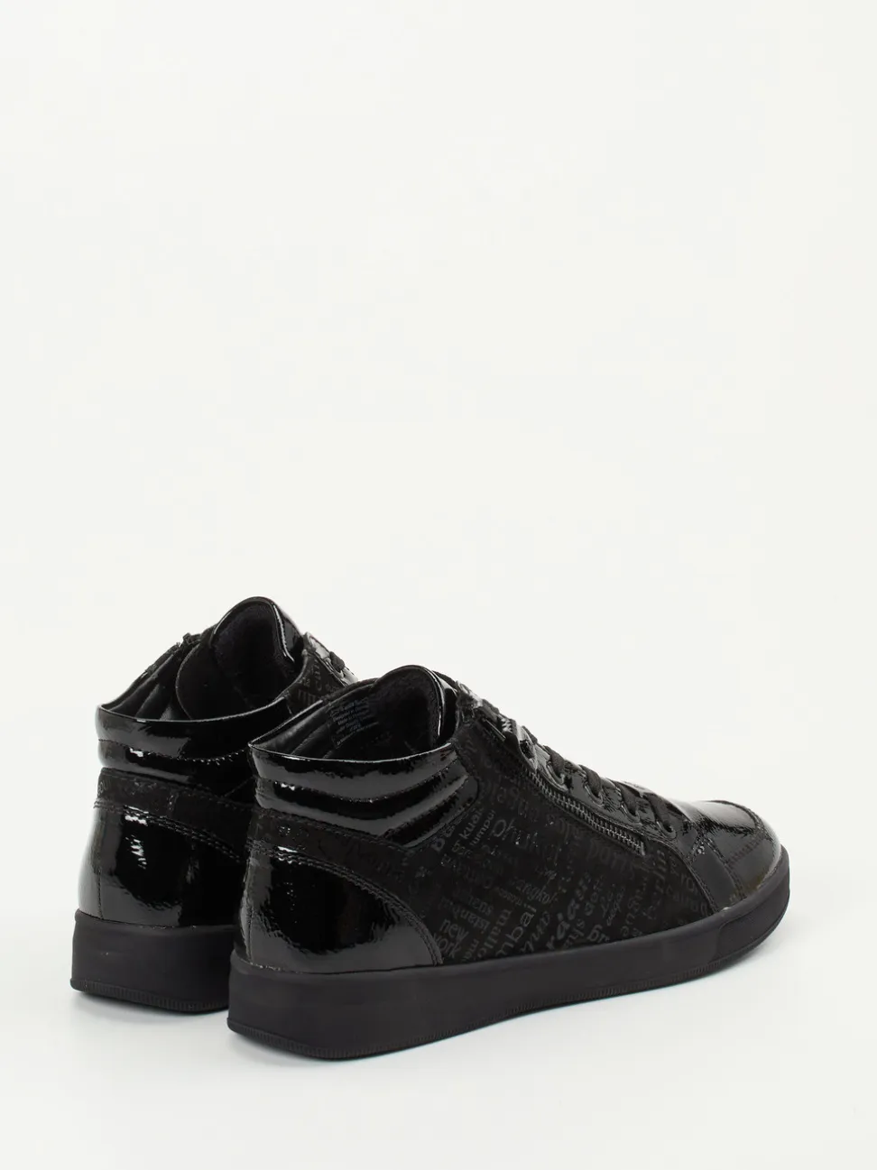 Ara – Schnürstiefelette aus Lackleder Schwarz