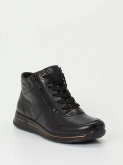 Ara – Schnürstiefelette aus Kalbleder Schwarz