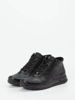 Ara – Schnürstiefelette aus Kalbleder Schwarz