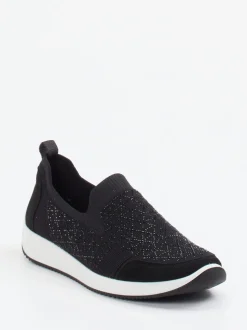 Ara – Slip-On Sneaker aus Stretch mit Glitzerdetails