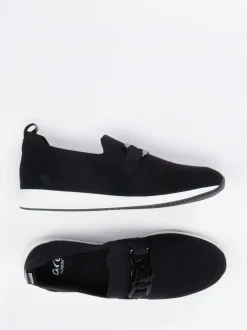 Ara – Slipper aus Textilstrick Schwarz