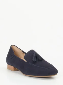 Ara – Slipper aus Veloursleder Dunkelblau