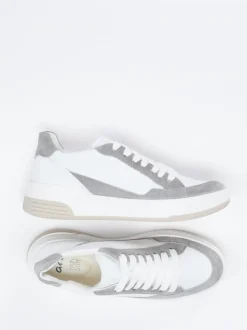 Ara – Sneaker aus Glatt- und Veloursleder Weiß
