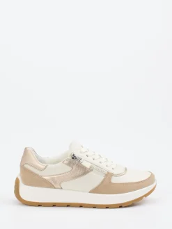 Ara – Sneaker aus Kalbleder in Creme und Beige