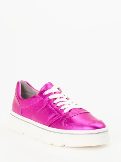 Ara – Sneaker aus Metallicleder in Pink