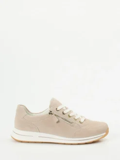 Ara – Sneaker aus Veloursleder in Beige