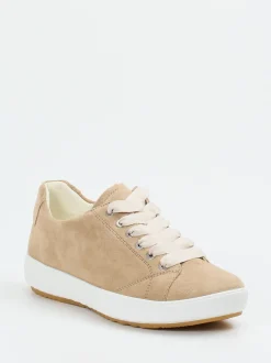 Ara – Sneaker aus Veloursleder in Beige