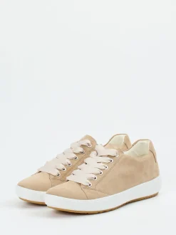Ara – Sneaker aus Veloursleder in Beige
